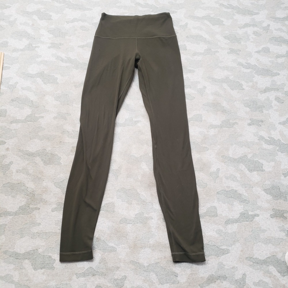 Lululemon Leggings Womens 4 Green Align Gym Fitness Yoga Pull On